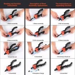 TACKLIFE 11 Rivet Nut Tool for Rivets5